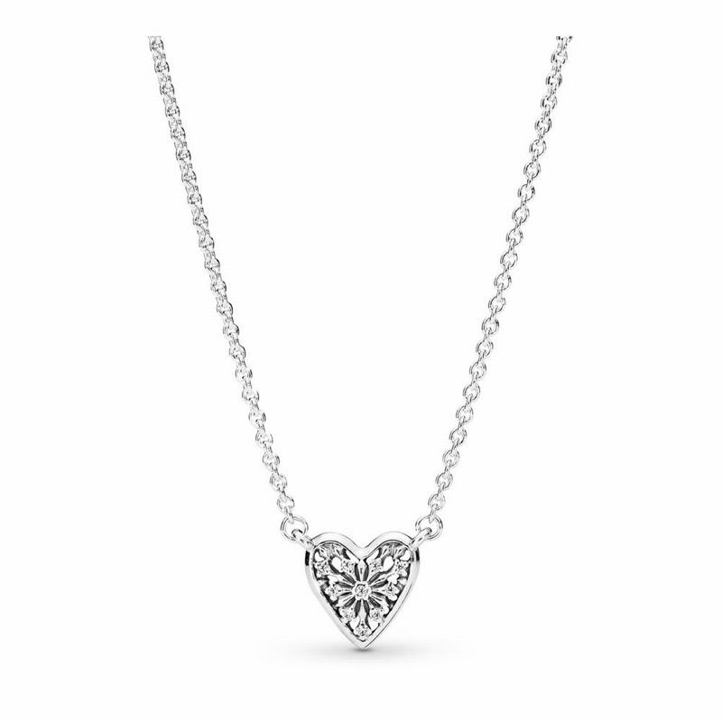 Pandora Australia Heart of Winter Necklace - Sterling Silver | CFARLD028